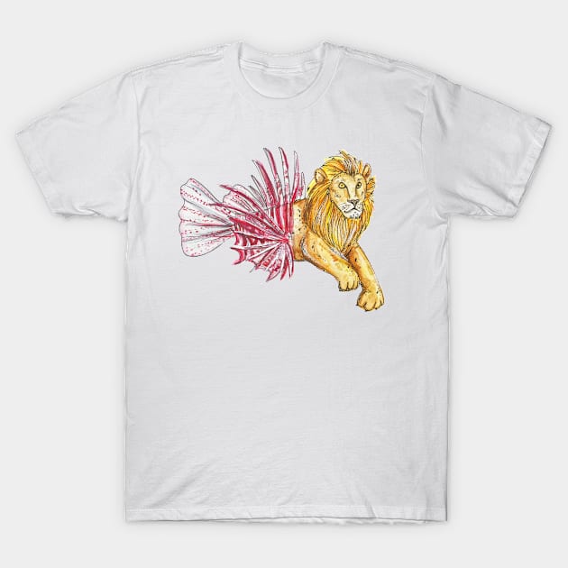 Leo Lionfish T-Shirt by aquabun